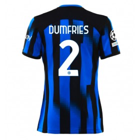 Inter Milan Denzel Dumfries #2 Hemmakläder Dam 2023-24 Kortärmad